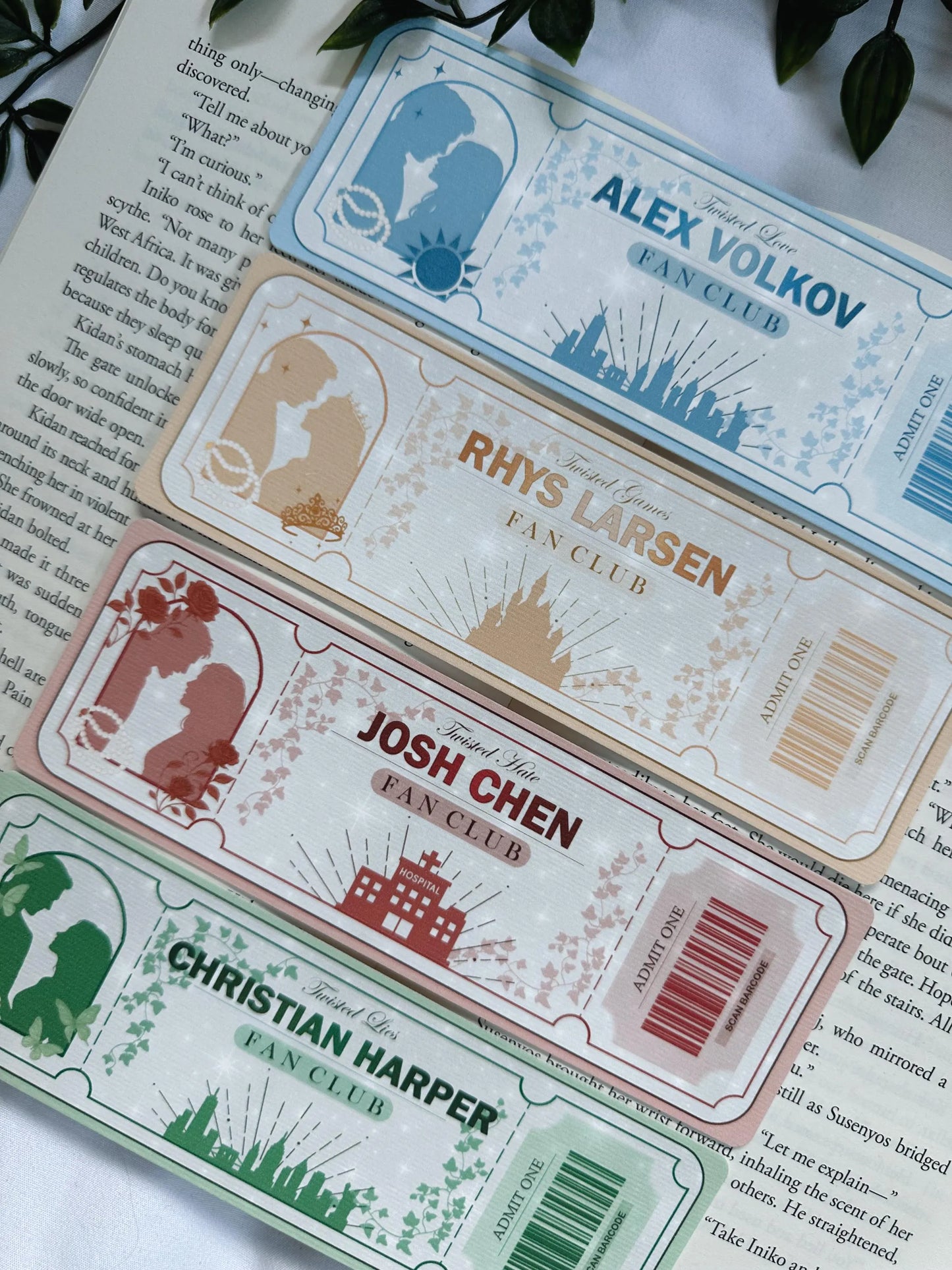 Twisted Inspired Ticket Bookmarks