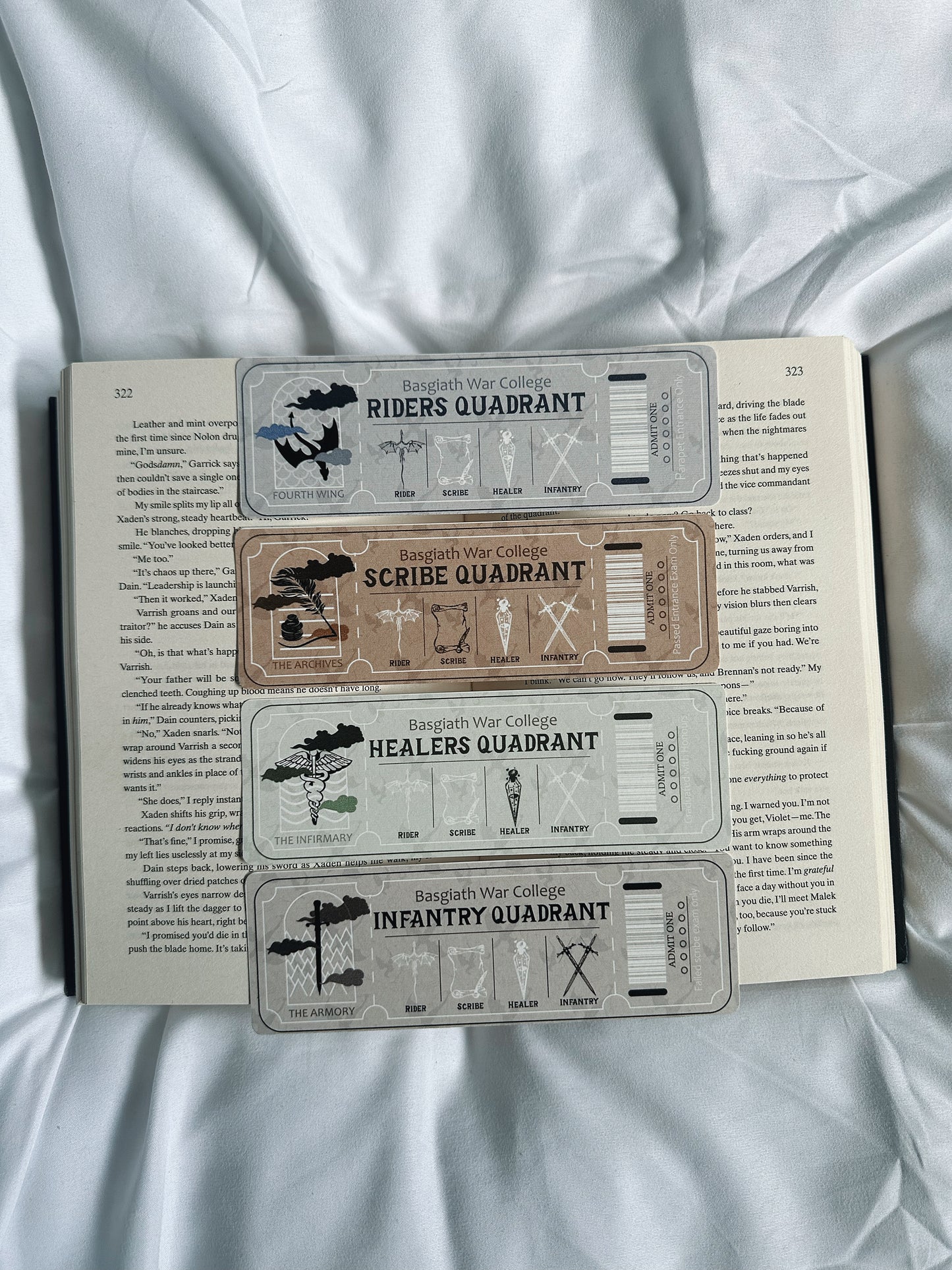 Fourth Wing Inspired Bookmarks