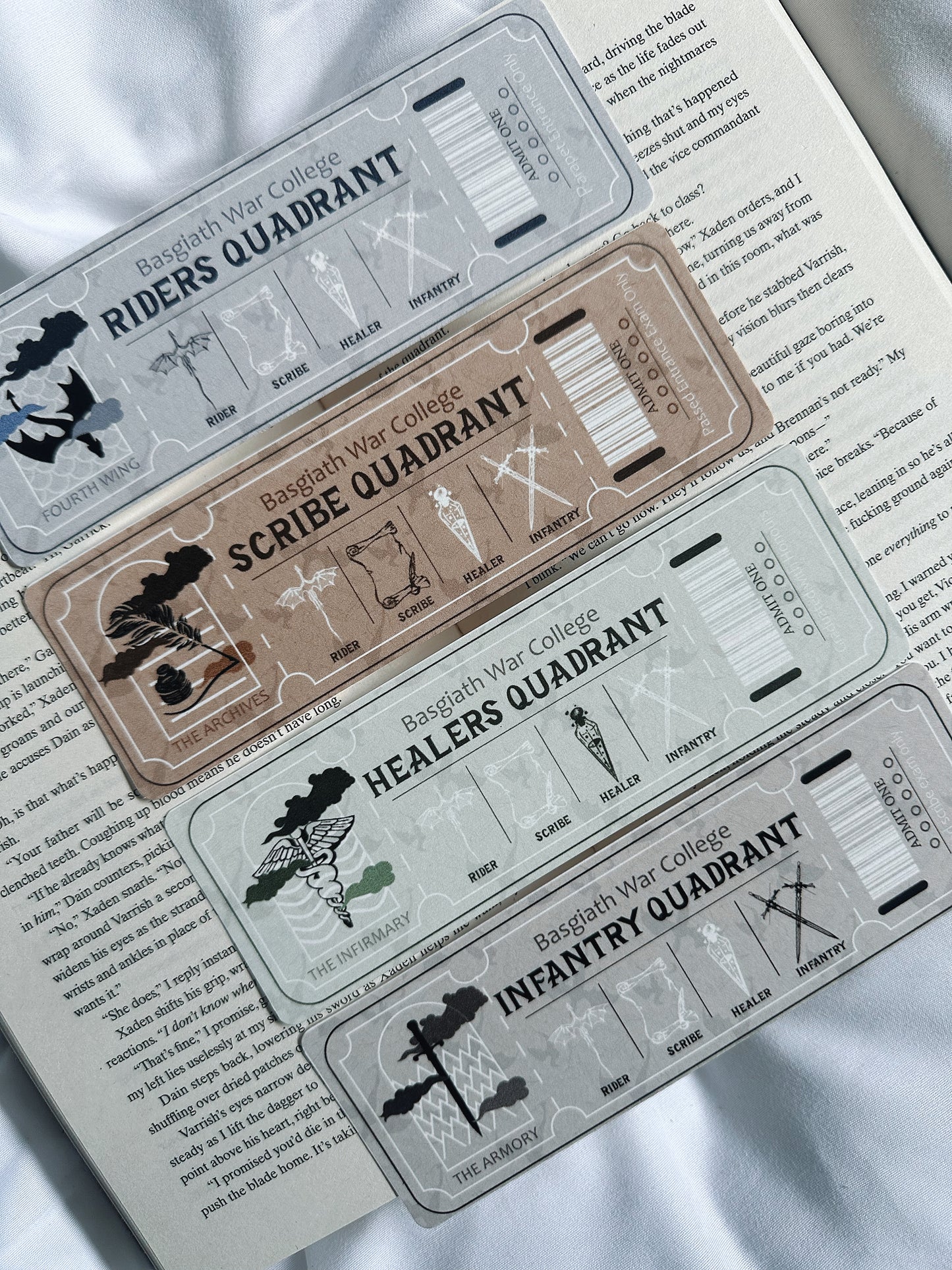 Fourth Wing Inspired Bookmarks