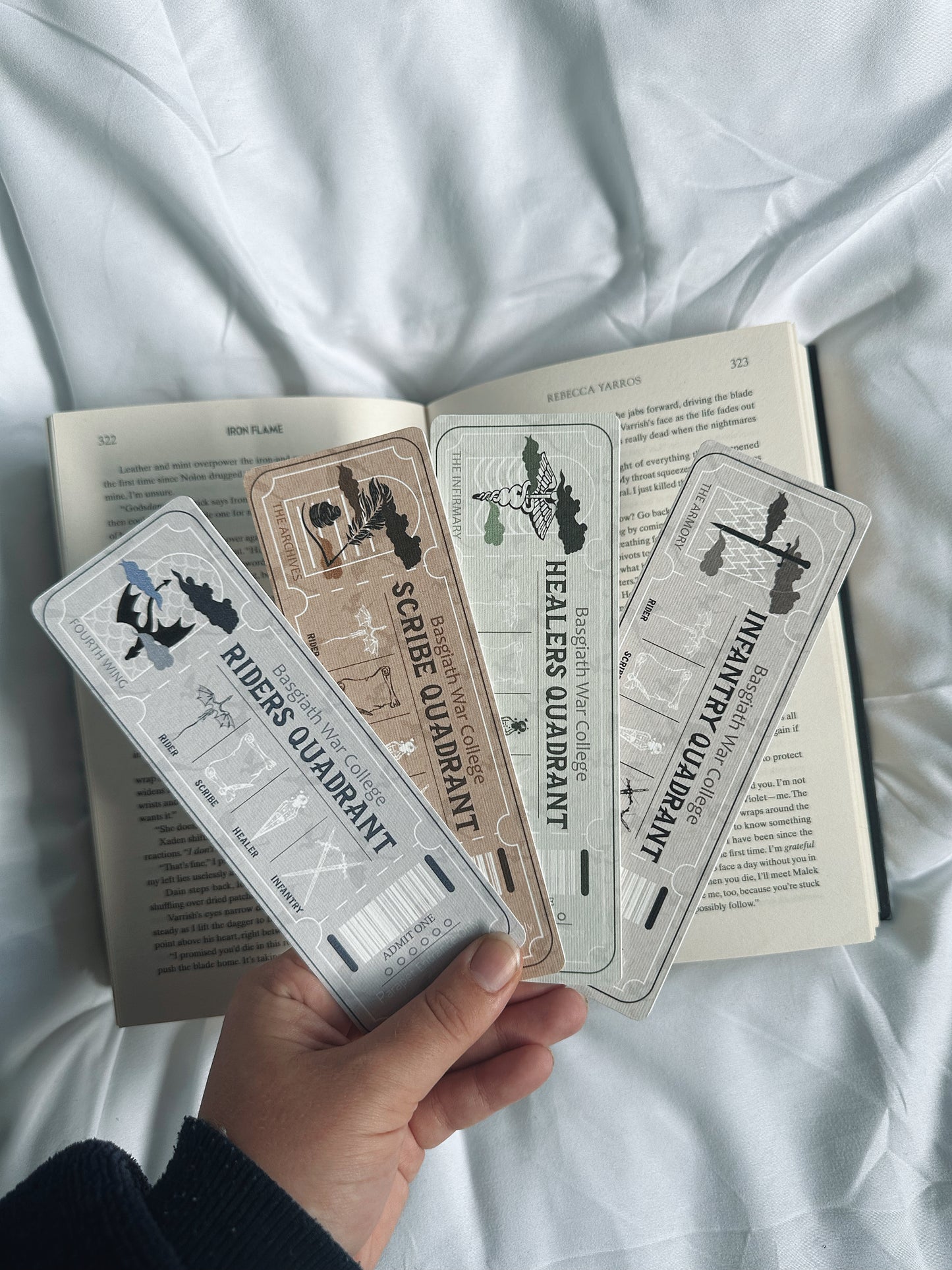 Fourth Wing Inspired Bookmarks