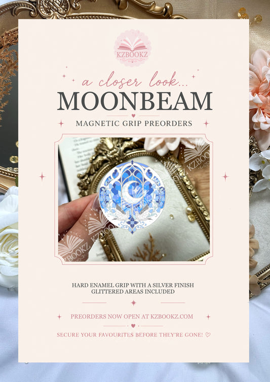 PREORDER - Moonbeam Magnetic Grip (Silver Finish & White Base)
