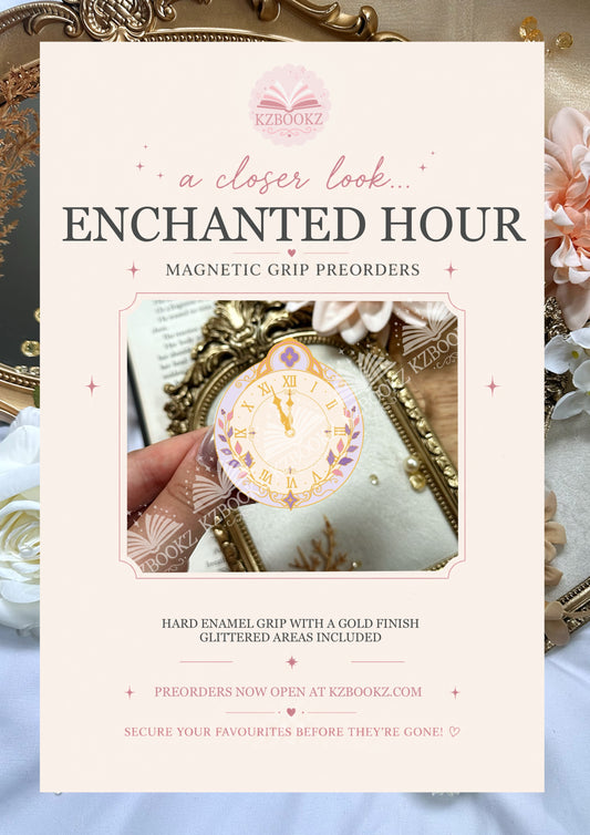 PREORDER - Enchanted Hour Magnetic Grip (Gold Finish & White Base)