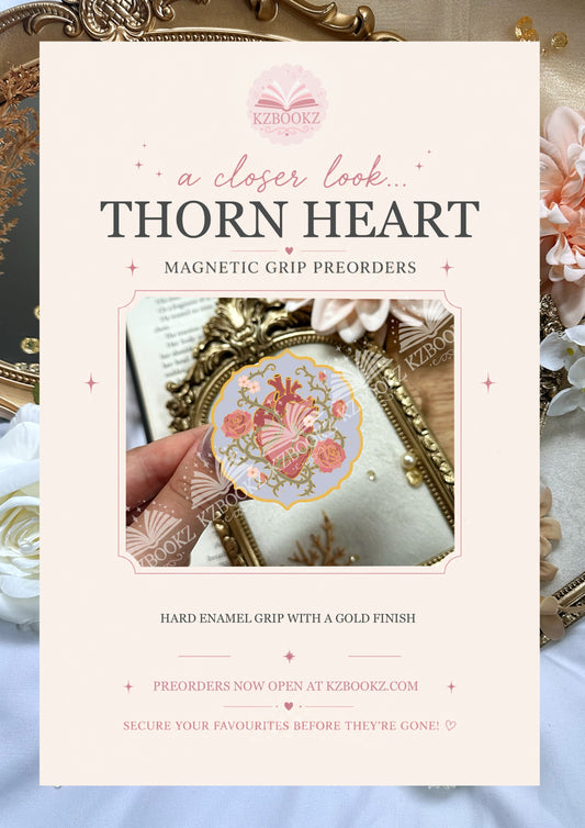 PREORDER - Thorn Heart Magnetic Grip (Gold Finish & White Base)