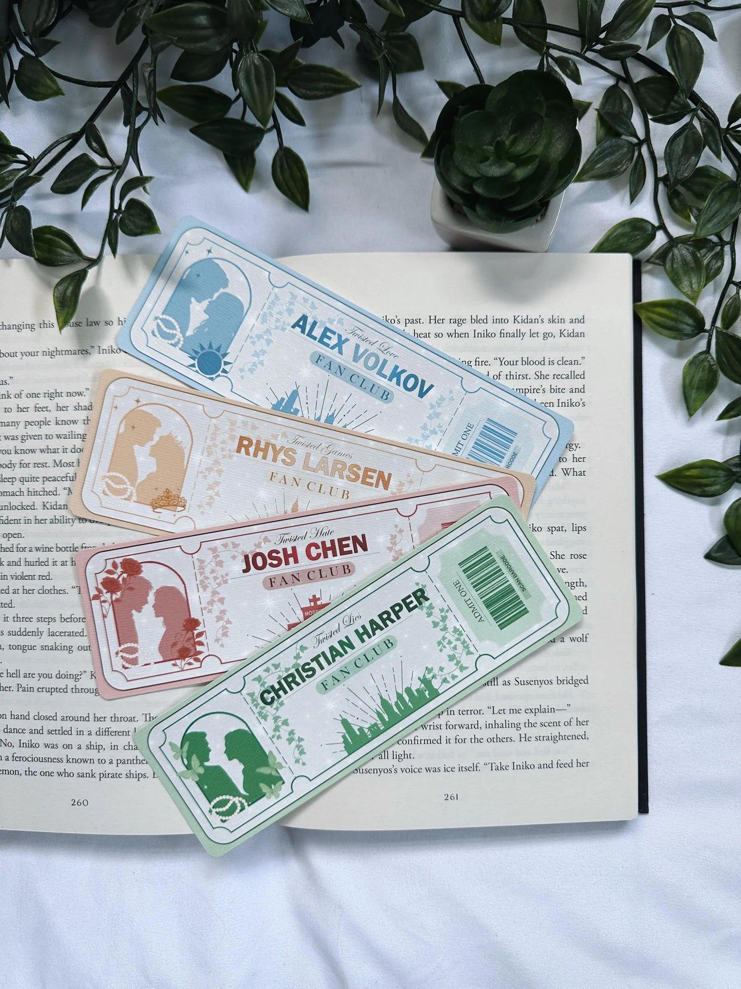 Twisted Inspired Ticket Bookmarks