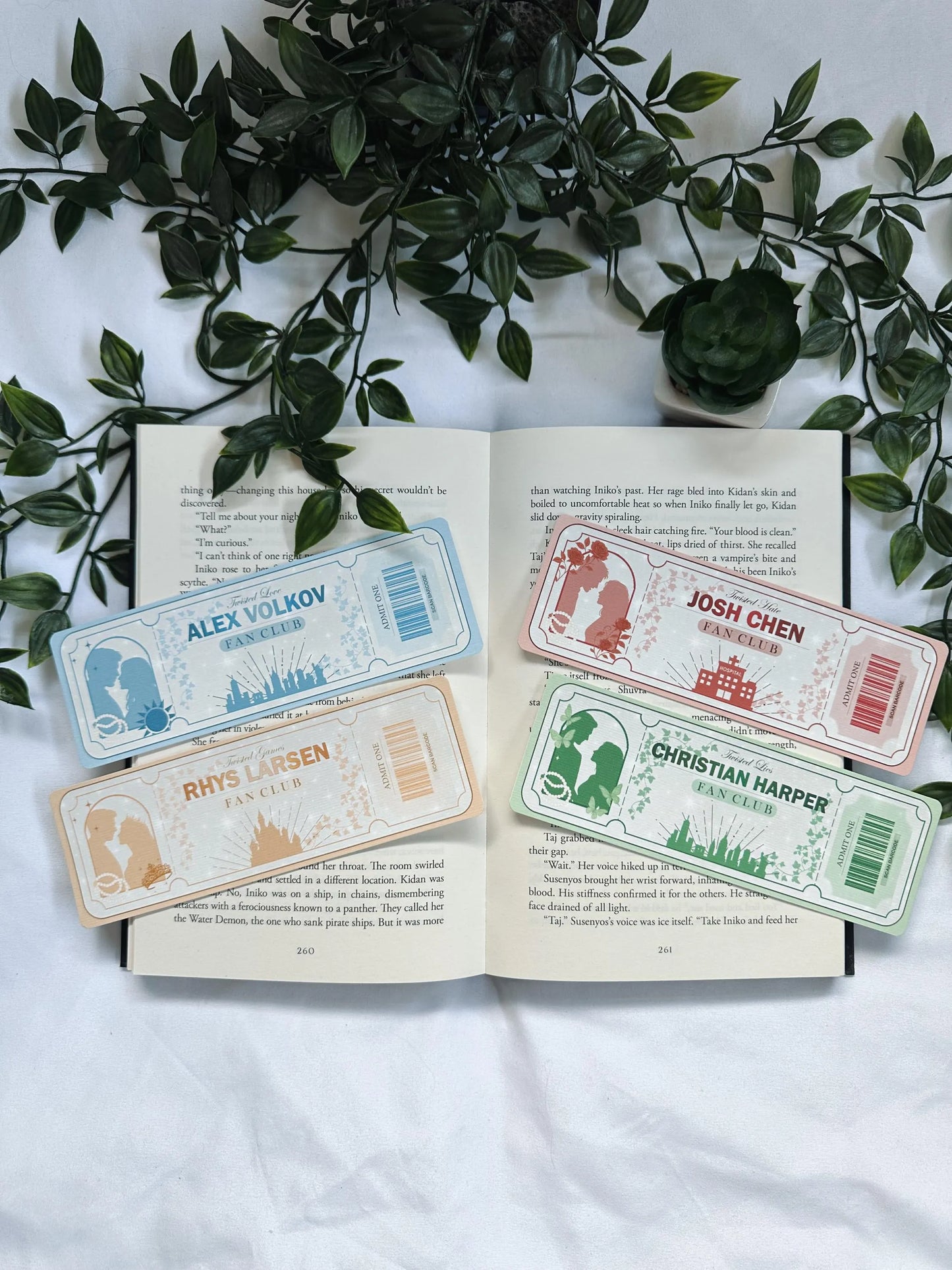 Twisted Inspired Ticket Bookmarks