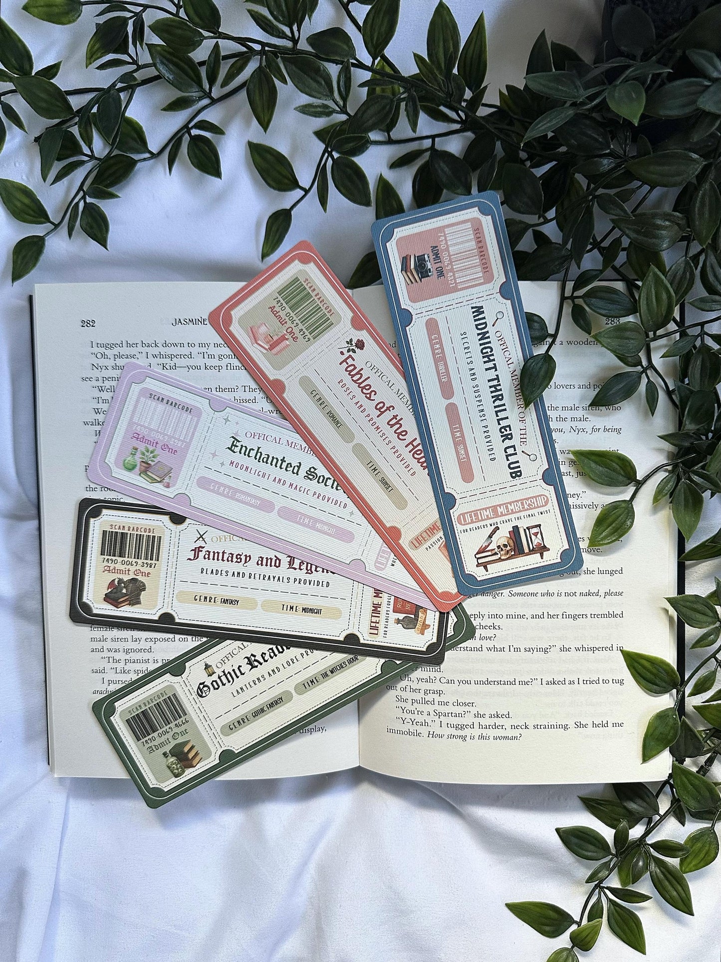 Genre Ticket-Style Bookmark
